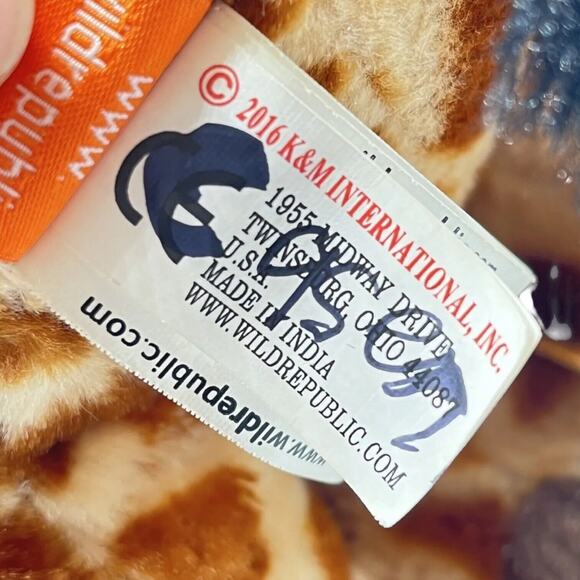 Wild Republic Baby Giraffe Calf Plush 12” Sitting Stuffed Animal Toy Soft - Picture 6 of 6